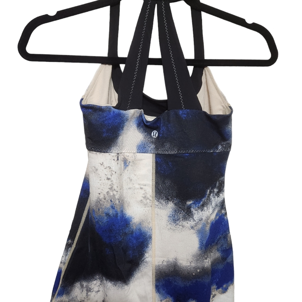 Lululemon Scoop Me Up Tank Top Milky Way Multi Print / Black Size 4-D113 - Picture 2 of 8